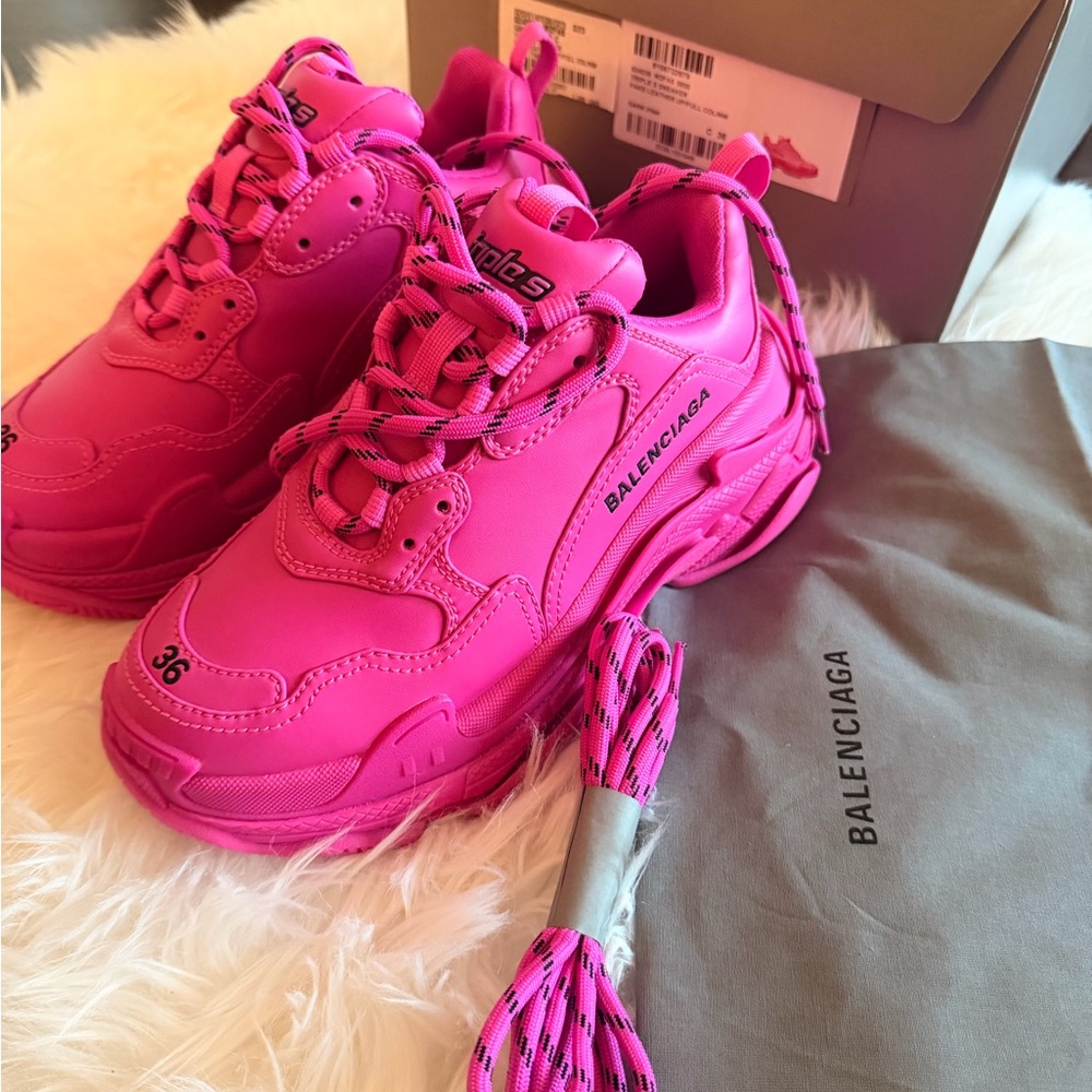 Balenciaga Neon Pink Sneakers